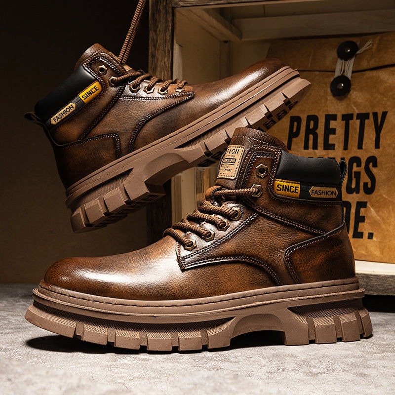 Winter Boot Insulated - Botines de plataforma Vintage para Hombre,