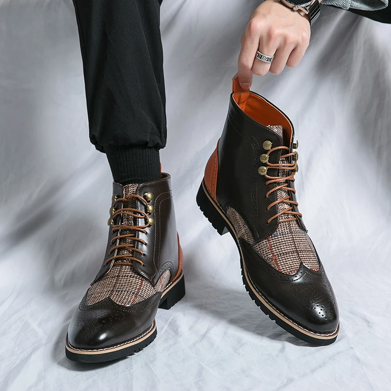 Zapatos Brogue negros Retro Pa - Men'S Shoes Brogues reseña y precio