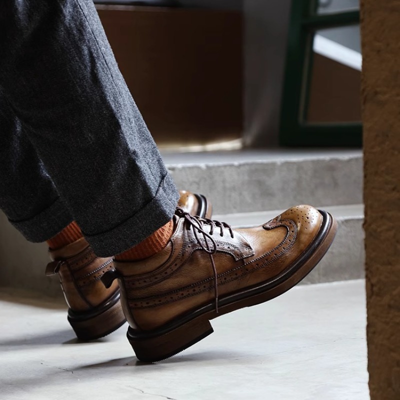 Zapatos de cuero informales de - Men'S Shoes Brogues reseña y precio