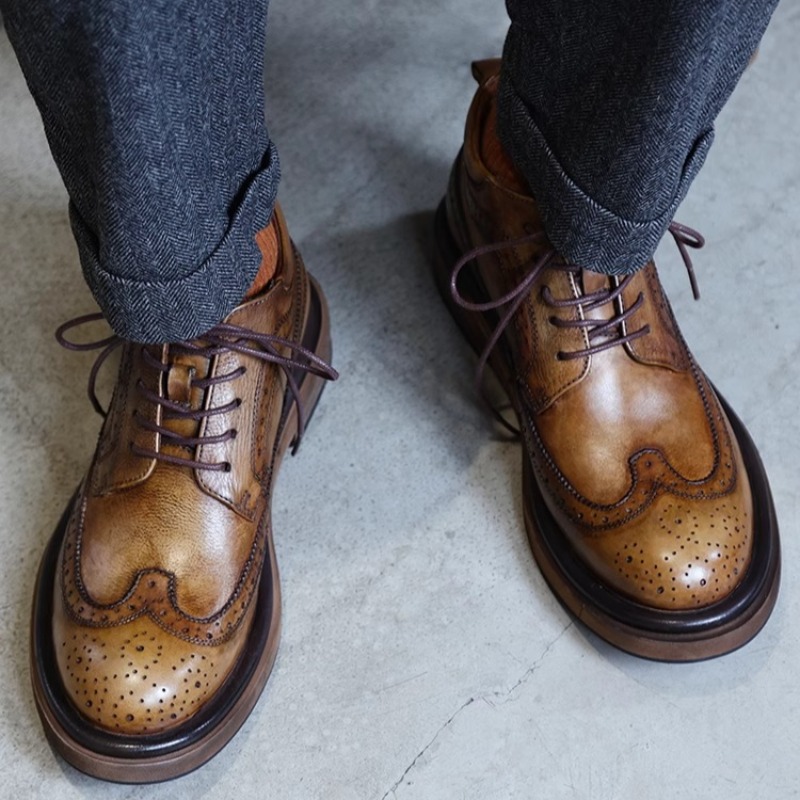 Zapatos de cuero informales de - Men'S Shoes Brogues reseña y precio