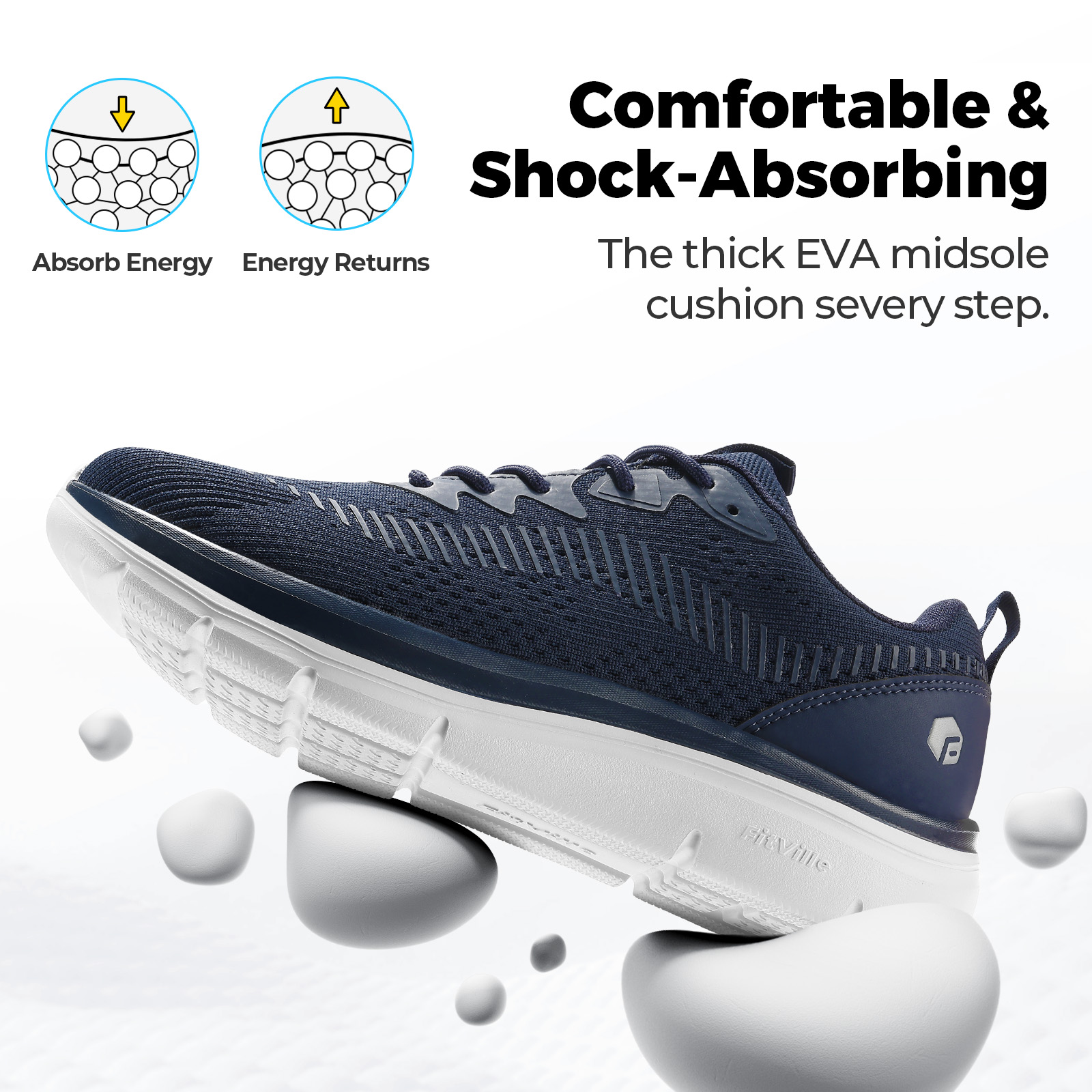 FitVille Zapatos para caminar  - Men'S Shoes Plantar Fasciitis reseña y precio