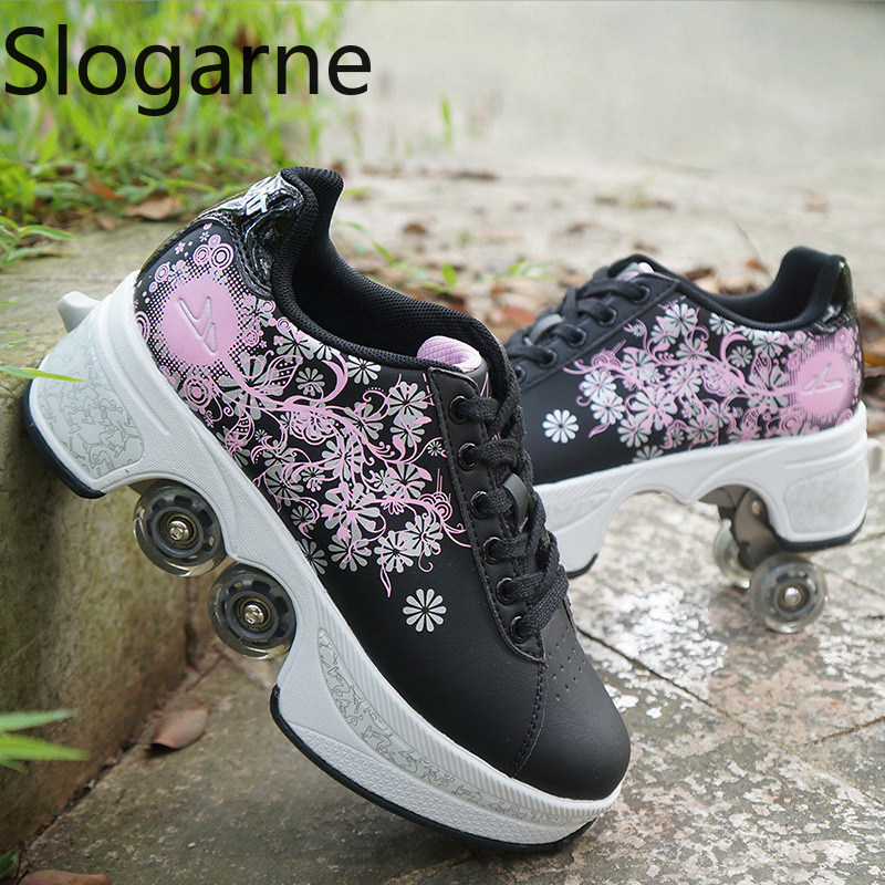 Zapatos de patines de 4 ruedas - Men'S Shoes To Women'S reseña y precio