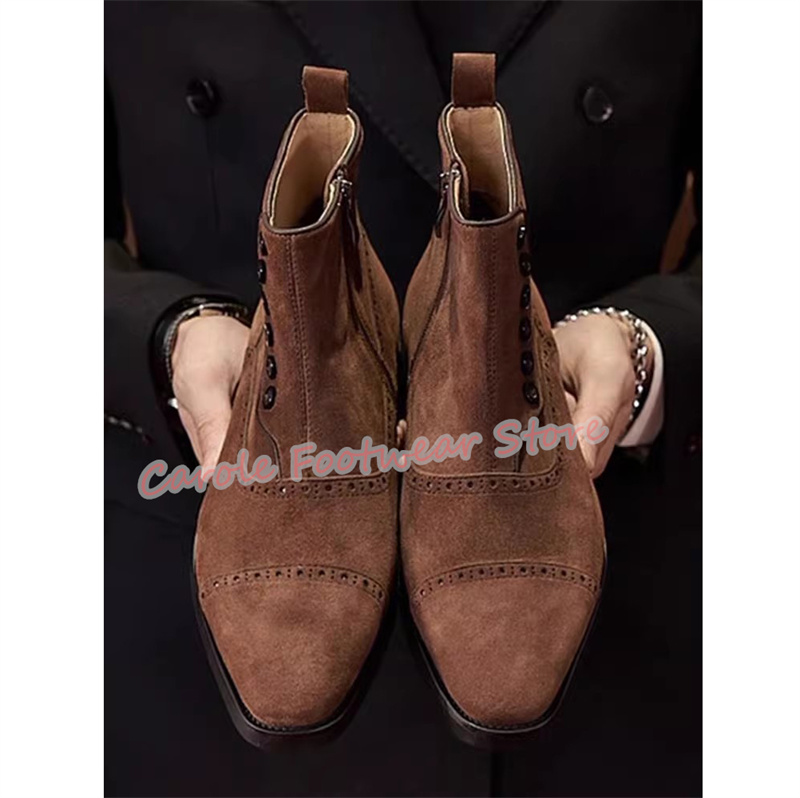 Botas Chelsea de cuero genuino - Men'S Shoes Brogues reseña y precio