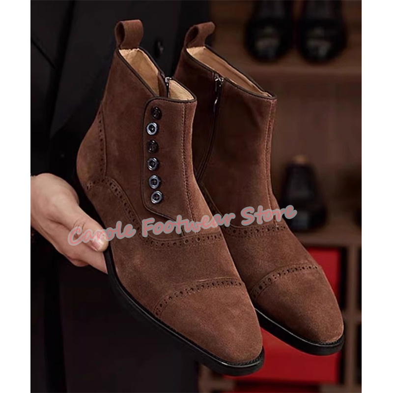 Botas Chelsea de cuero genuino - Men'S Shoes Brogues reseña y precio