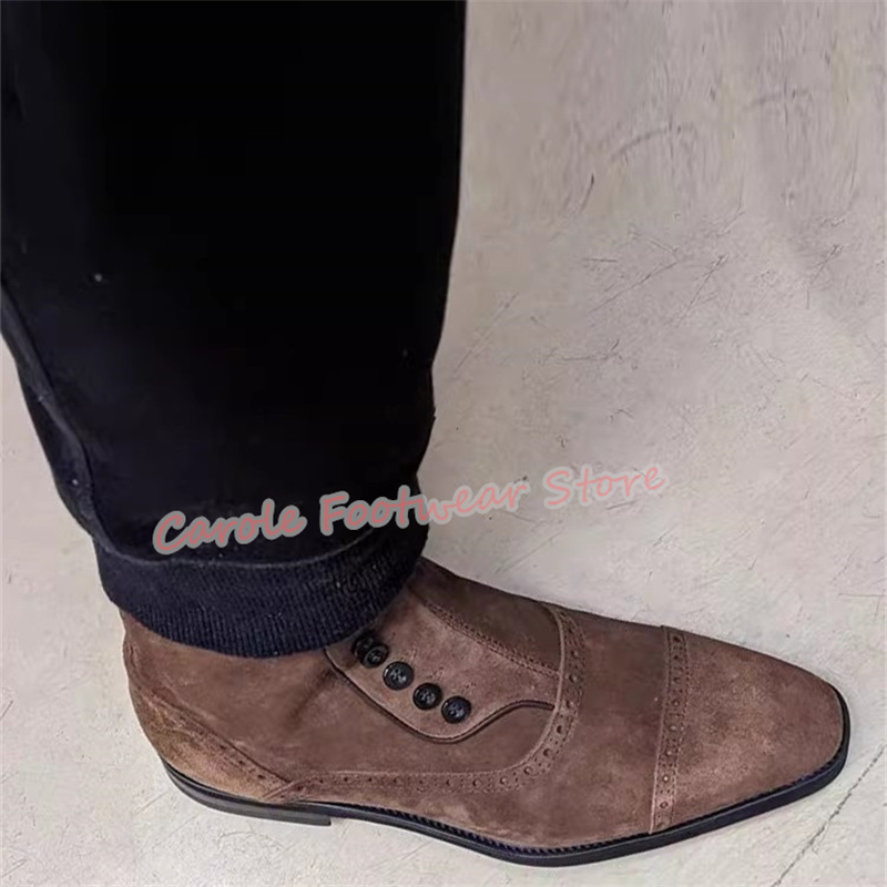 Botas Chelsea de cuero genuino - Men'S Shoes Brogues reseña y precio