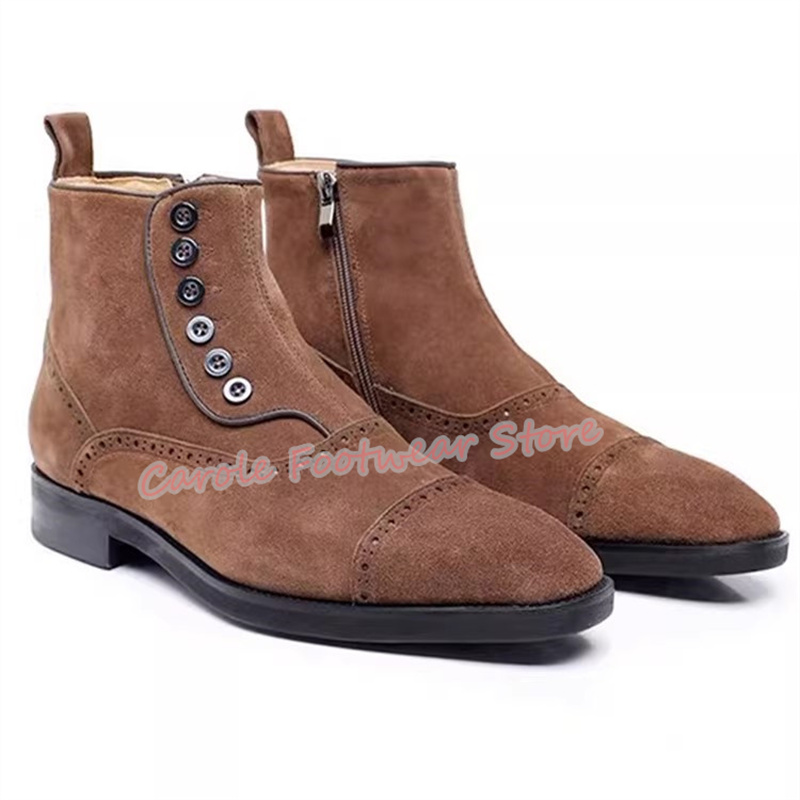 Botas Chelsea de cuero genuino - Men'S Shoes Brogues reseña y precio