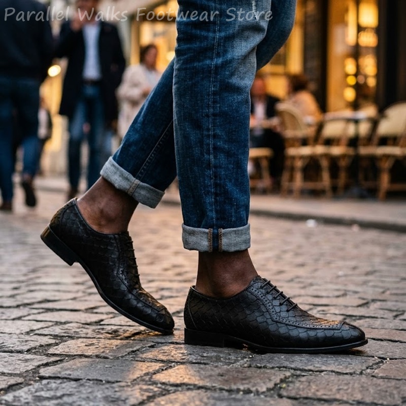 Zapatos Oxford de hombre con d - Men'S Shoes Brogues reseña y precio